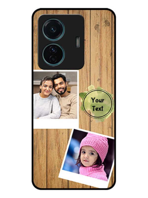 Custom iQOO Z6 Pro 5G Custom Metal Phone Case - Wooden Texture Design