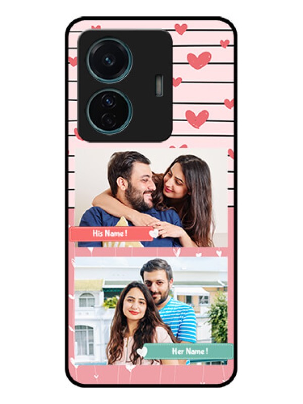 Custom iQOO Z6 Pro 5G Custom Metal Phone Case - Photo With Heart Design