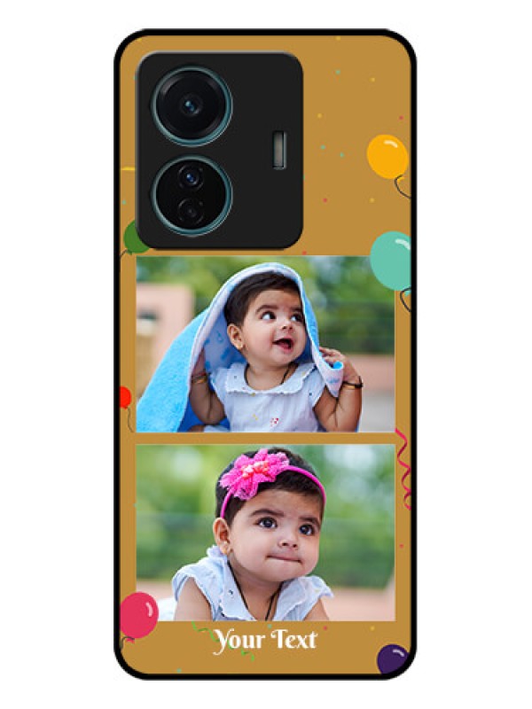 Custom iQOO Z6 Pro 5G Custom Metal Phone Case - Image Holder With Birthday Celebrations Design