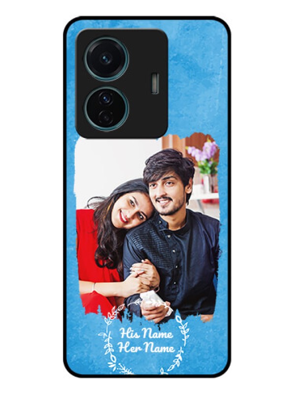 Custom iQOO Z6 Pro 5G Custom Metal Phone Case - Blue Color Vintage Design