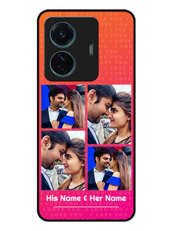 Custom iQOO Z6 Pro 5G Custom Metal Phone Case - I Love You Pink Design
