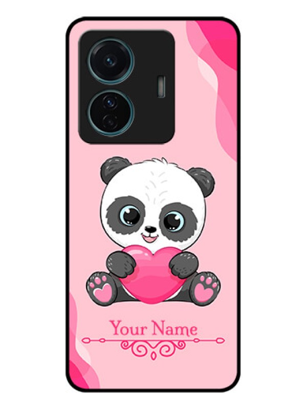Custom iQOO Z6 Pro 5G Custom Metal Phone Case - Cute Panda Design