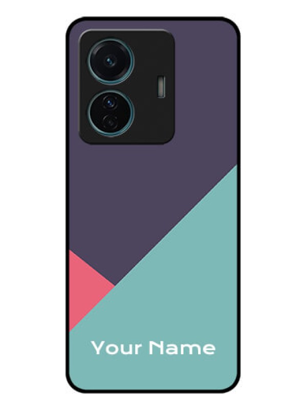 Custom iQOO Z6 Pro 5G Custom Metal Phone Case - Tri Color Abstract Design