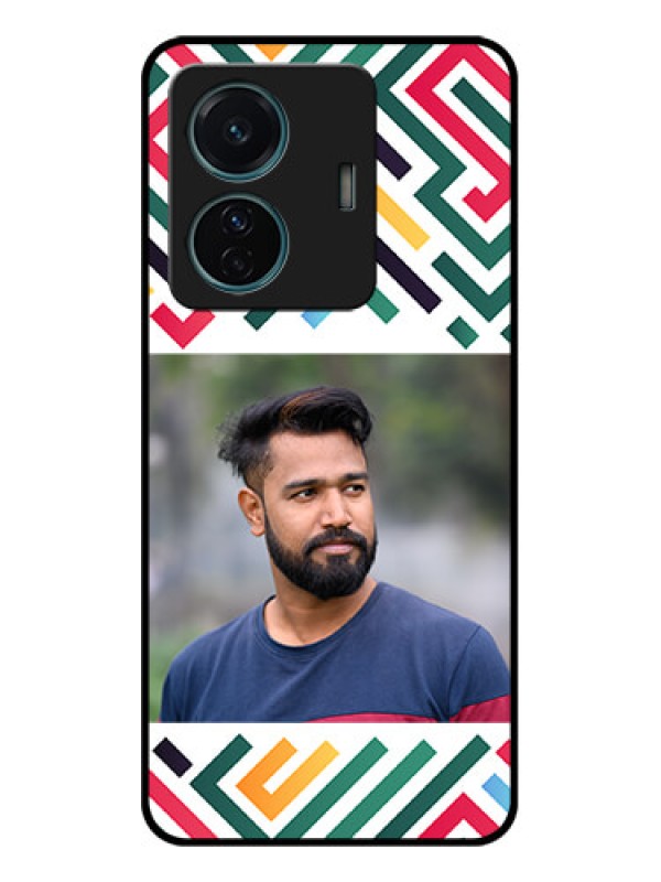 Custom iQOO Z6 Pro 5G Custom Metal Phone Case - Colorful Maze Pattern Design