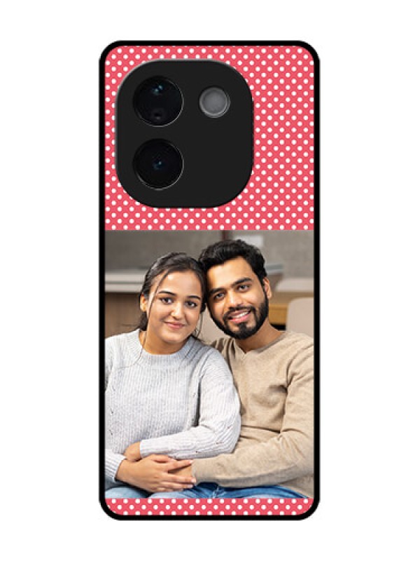 Custom iQOO Z9s Pro 5G Custom Metal Phone Case - White Dotted Design