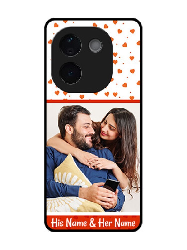 Custom iQOO Z9s Pro 5G Custom Metal Phone Case - Orange Love Symbol Design