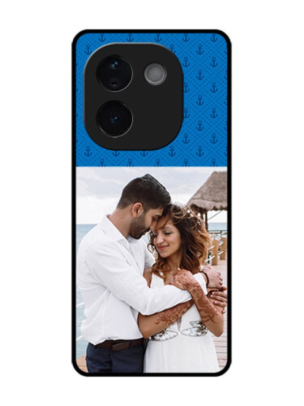 Custom iQOO Z9s Pro 5G Custom Metal Phone Case - Blue Anchors Design