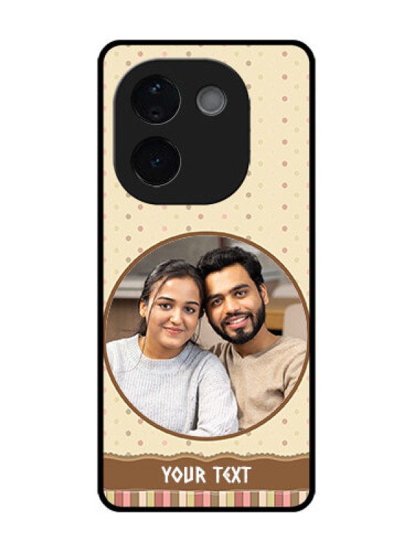 Custom iQOO Z9s Pro 5G Custom Metal Phone Case - Brown Dotted Mobile Case Design