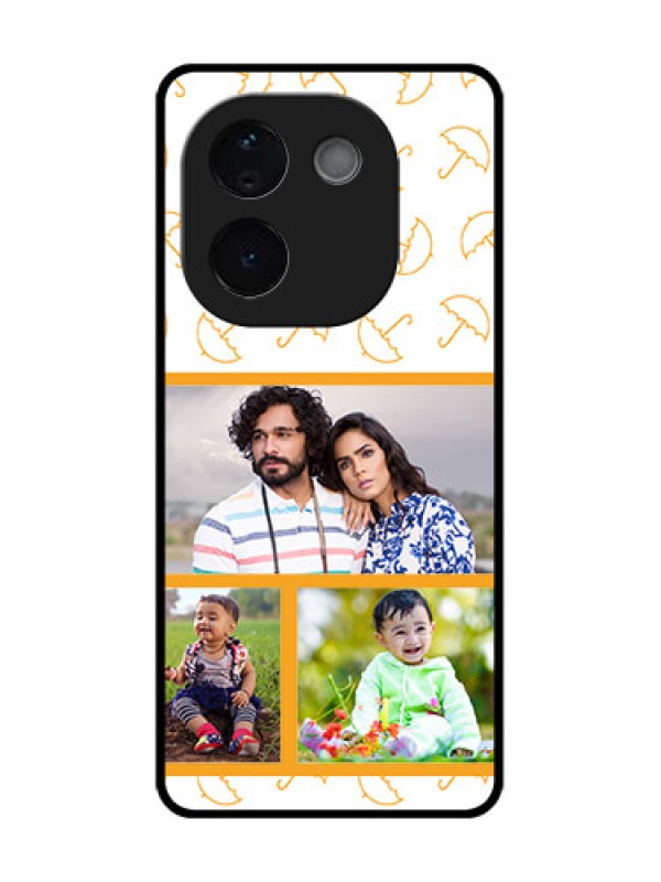 Custom iQOO Z9s Pro 5G Custom Metal Phone Case - Yellow Pattern Design