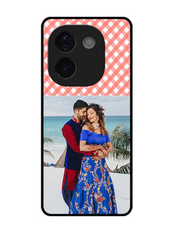 Custom iQOO Z9s Pro 5G Custom Metal Phone Case - Pink Pattern Design