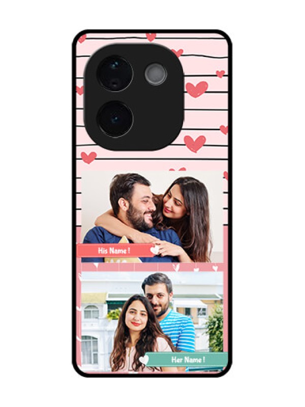 Custom iQOO Z9s Pro 5G Custom Metal Phone Case - Photo With Heart Design
