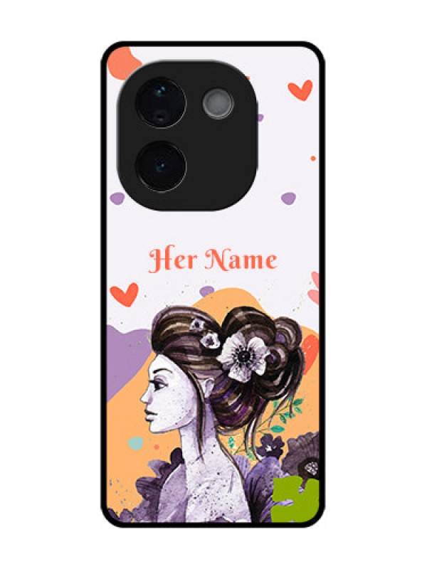 Custom iQOO Z9s Pro 5G Custom Metal Phone Case - Woman And Nature Design