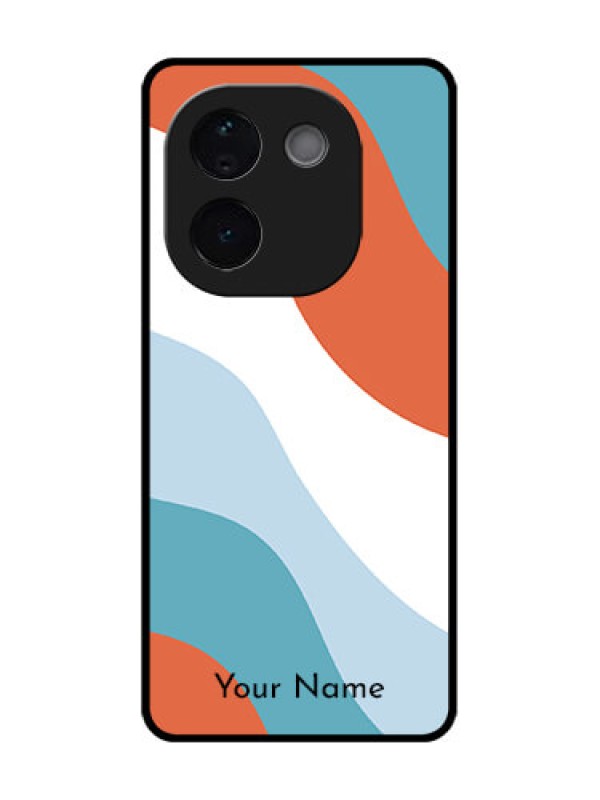 Custom iQOO Z9s Pro 5G Custom Metal Phone Case - Coloured Waves Design