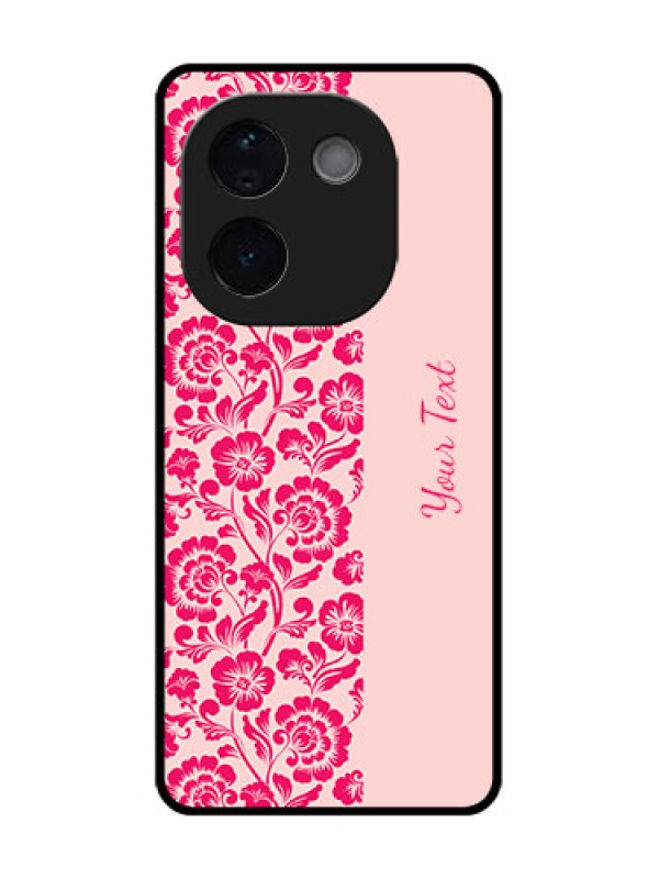 Custom iQOO Z9s Pro 5G Custom Metal Phone Case - Attractive Floral Pattern Design