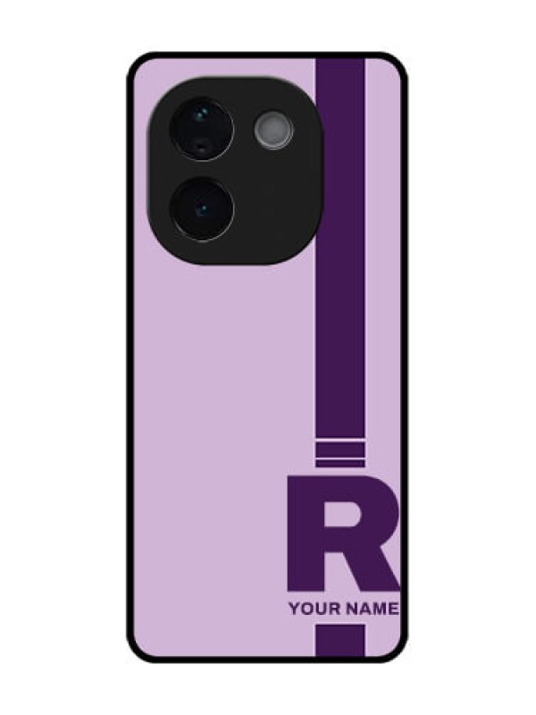 Custom iQOO Z9s Pro 5G Custom Metal Phone Case - Simple Dual Tone Stripe With Name Design