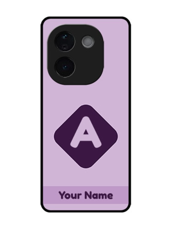 Custom iQOO Z9s Pro 5G Custom Metal Phone Case - Custom Letter In Curved Badge Design
