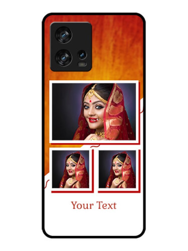 Custom Motorola Edge 30 Fusion Custom Metal Phone Case - Wedding Memories Design