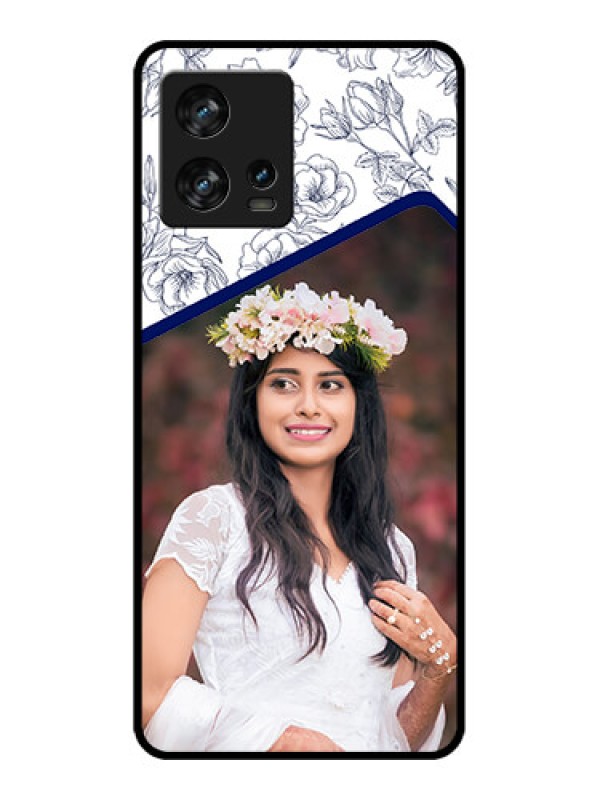 Custom Motorola Edge 30 Fusion Custom Metal Phone Case - Classy Floral Design