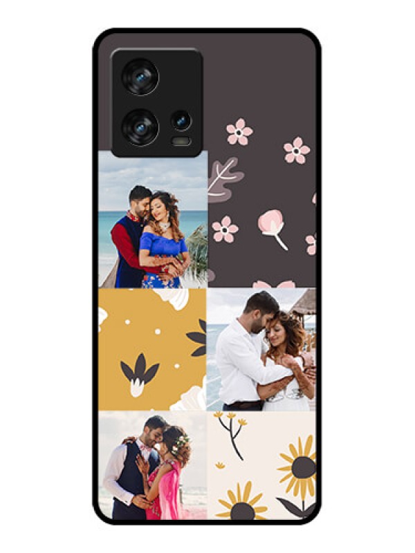 Custom Motorola Edge 30 Fusion Custom Metal Phone Case - 3 Images With Floral Design