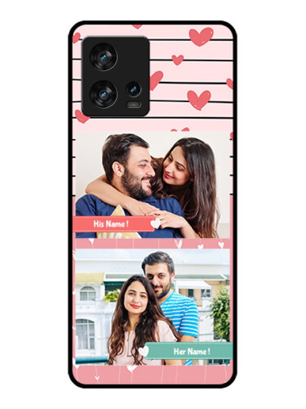 Custom Motorola Edge 30 Fusion Custom Metal Phone Case - Photo With Heart Design