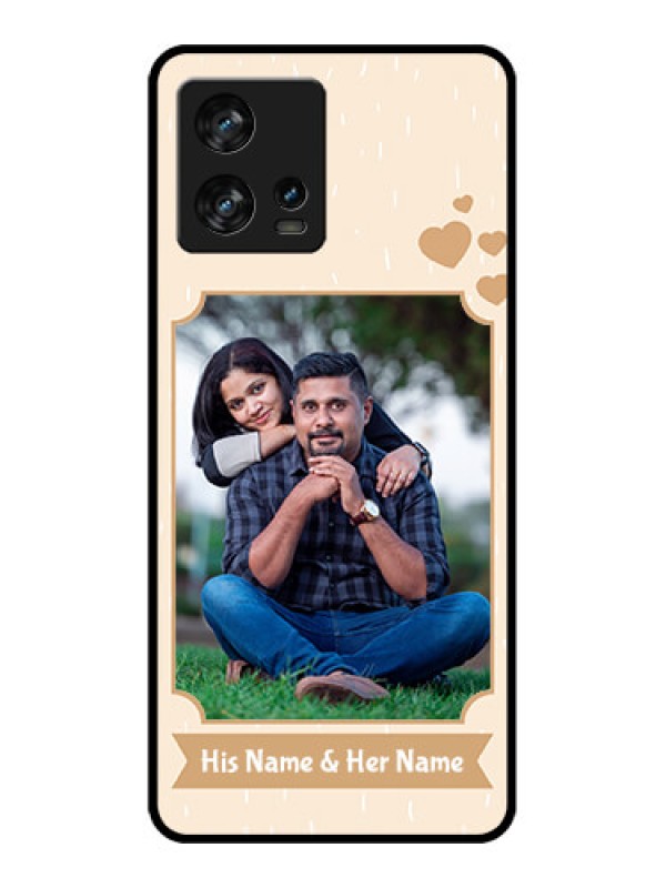 Custom Motorola Edge 30 Fusion Custom Metal Phone Case - With Confetti Love Design