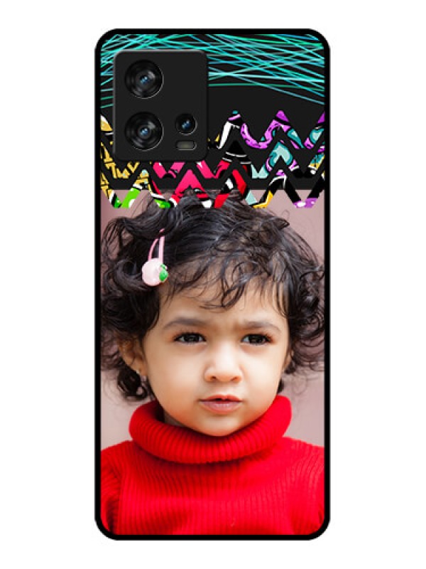Custom Motorola Edge 30 Fusion Custom Metal Phone Case - Neon Abstract Design