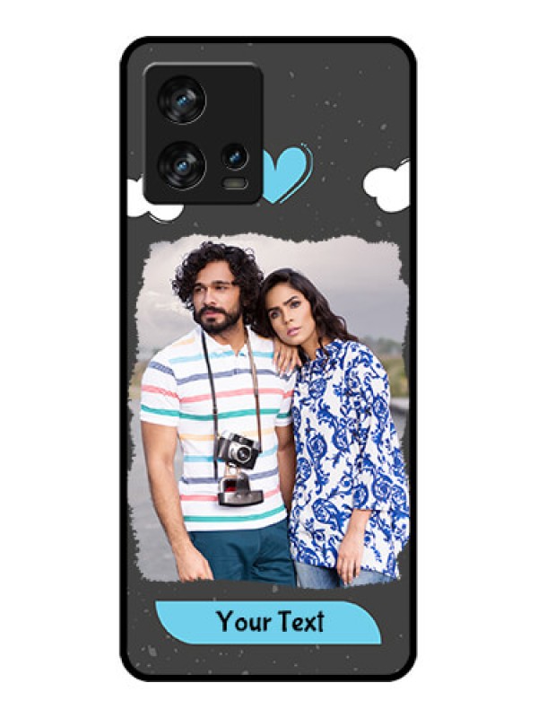 Custom Motorola Edge 30 Fusion Custom Metal Phone Case - Splashes With Love Doodles Design