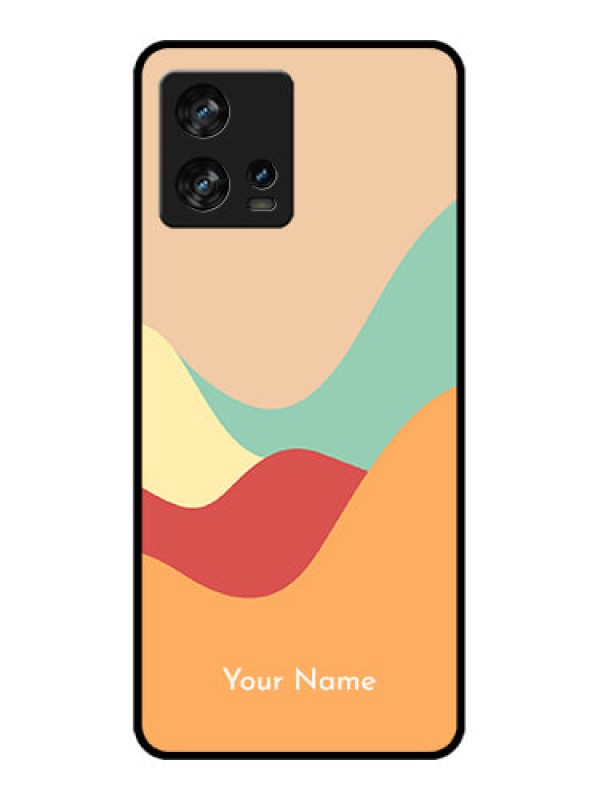 Custom Motorola Edge 30 Fusion Custom Metal Phone Case - Ocean Waves Multi - Colour Design