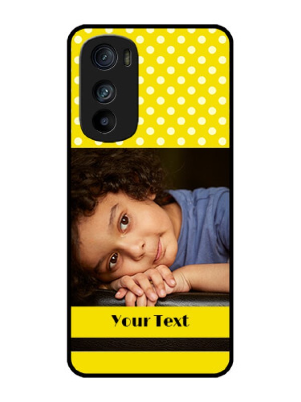 Custom Motorola Edge 30 Custom Metal Phone Case - Bright Yellow Case Design