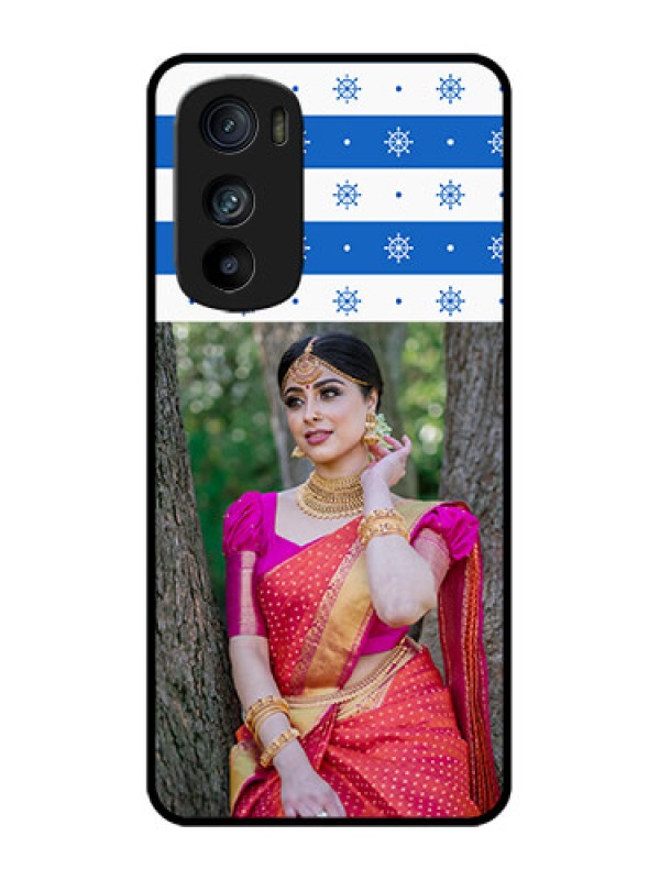 Custom Motorola Edge 30 Custom Metal Phone Case - Snow Pattern Design