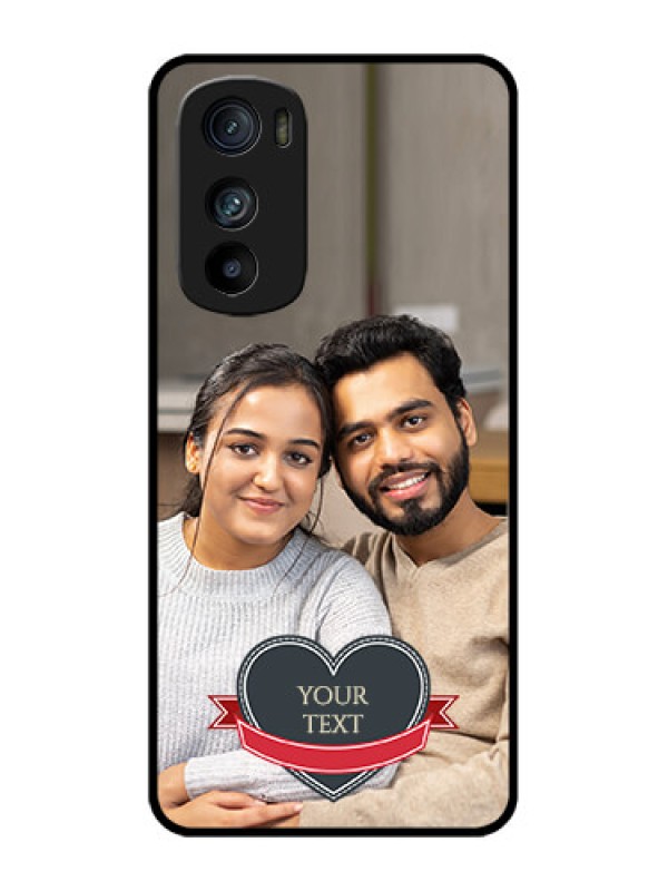 Custom Motorola Edge 30 Custom Metal Phone Case - Just Married Couple Design
