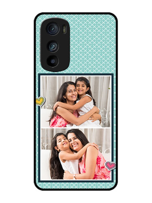Custom Motorola Edge 30 Custom Metal Phone Case - 2 Image Holder With Pattern Design