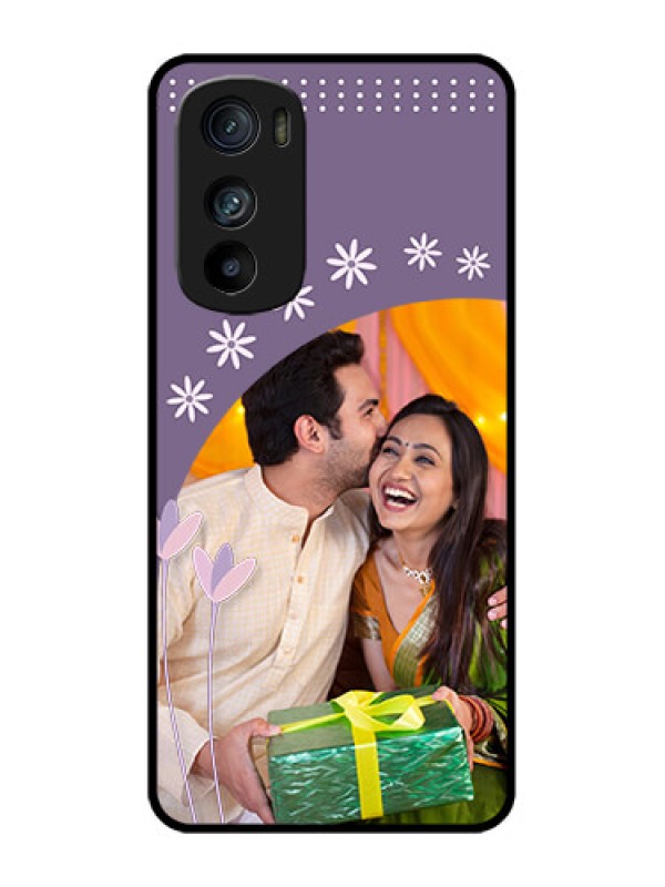 Custom Motorola Edge 30 Custom Metal Phone Case - Lavender Flowers Design
