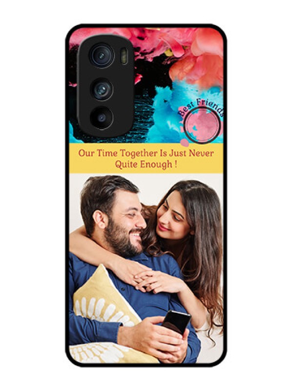 Custom Motorola Edge 30 Custom Metal Phone Case - Quote With Acrylic Painting Design