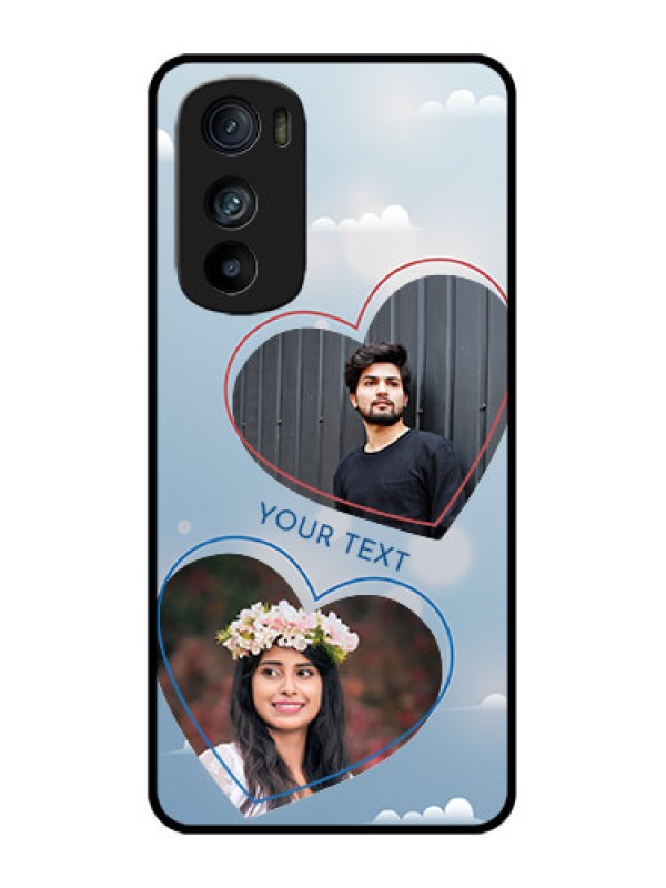 Custom Motorola Edge 30 Custom Metal Phone Case - Blue Color Couple Design