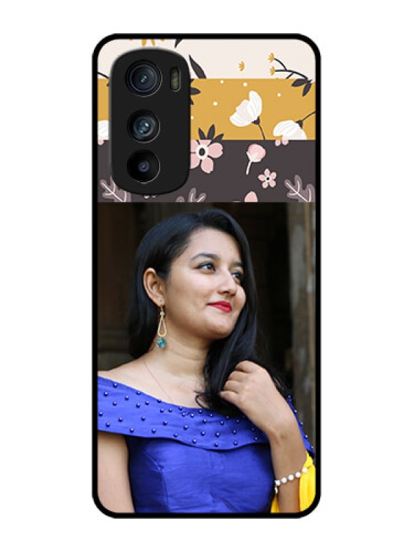 Custom Motorola Edge 30 Custom Metal Phone Case - Stylish Floral Design