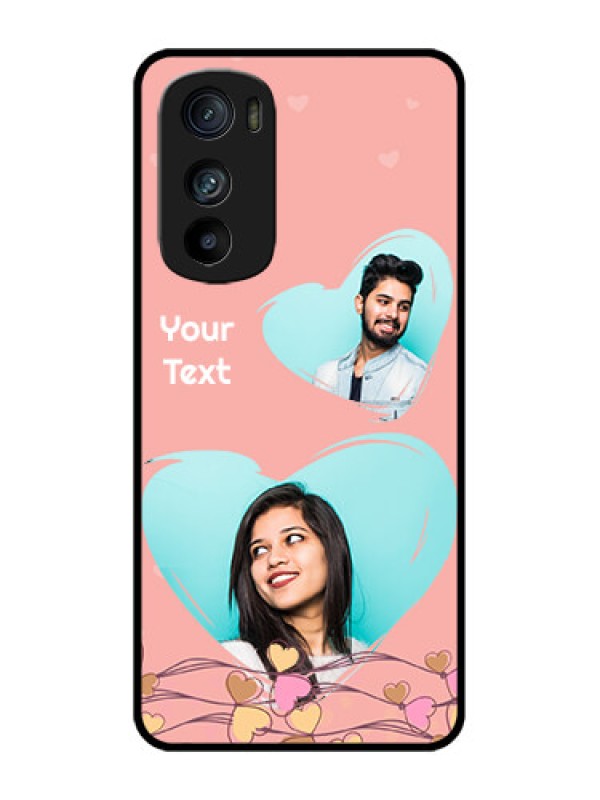 Custom Motorola Edge 30 Custom Metal Phone Case - Love Doodle Design