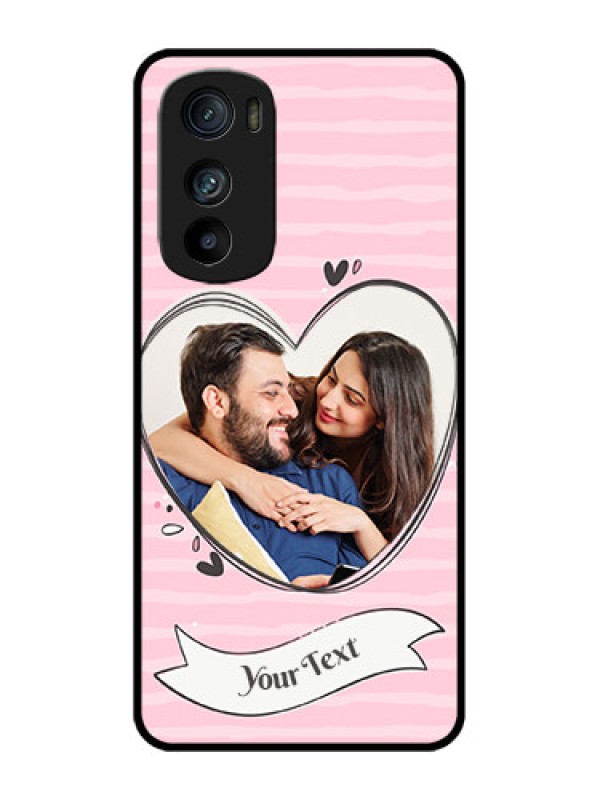 Custom Motorola Edge 30 Custom Metal Phone Case - Vintage Heart Design