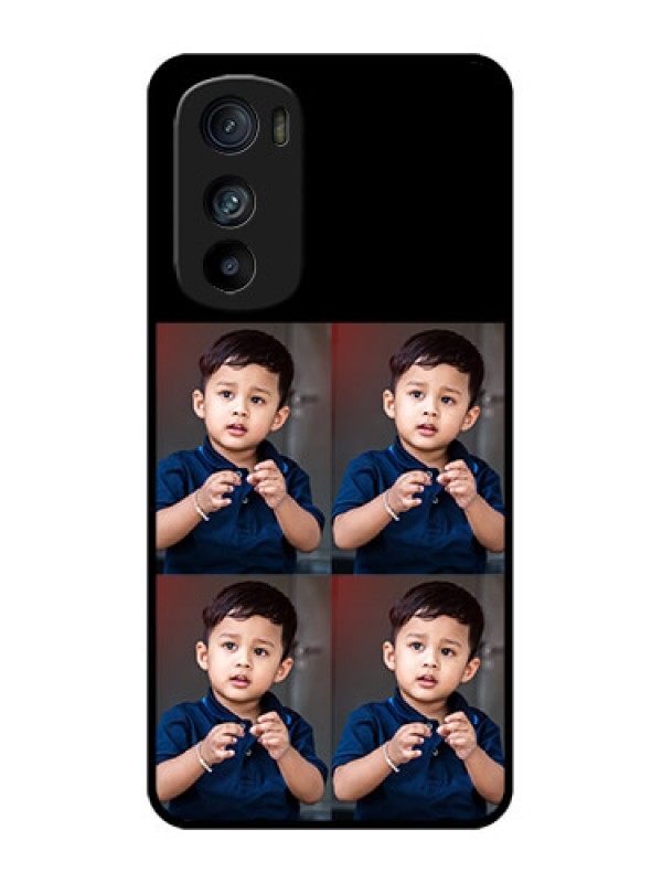 Custom Motorola Edge 30 Custom Metal Phone Case - 4 Image Holder Design
