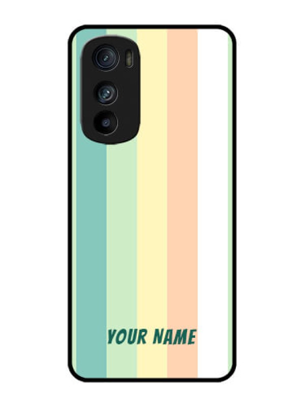 Custom Motorola Edge 30 Custom Metal Phone Case - Multi - Colour Stripes Design