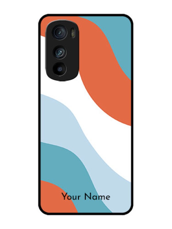 Custom Motorola Edge 30 Custom Metal Phone Case - Coloured Waves Design