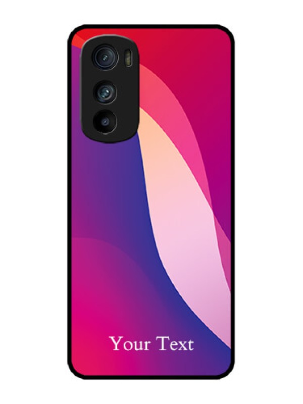 Custom Motorola Edge 30 Custom Metal Phone Case - Digital Abstract Overlap Design
