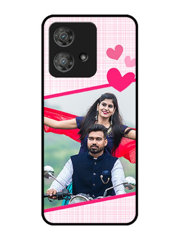 Custom Motorola Edge 40 Neo Custom Metal Phone CaseLove Shape Heart Design