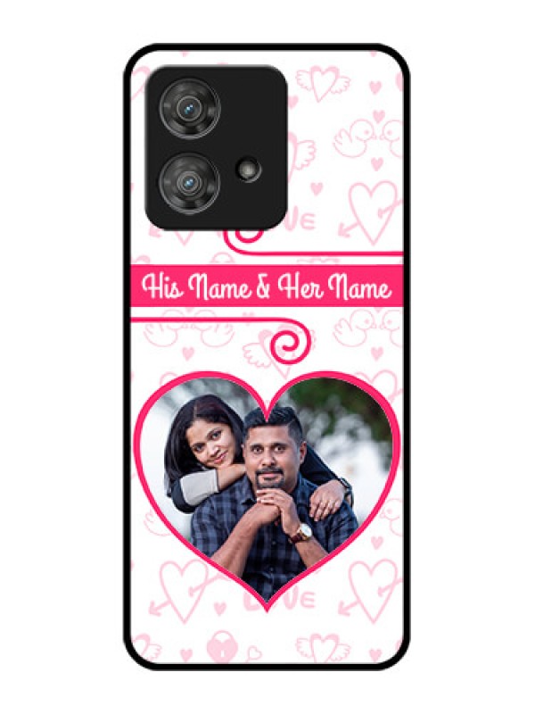 Custom Motorola Edge 40 Neo Custom Metal Phone CaseHeart Shape Love Design