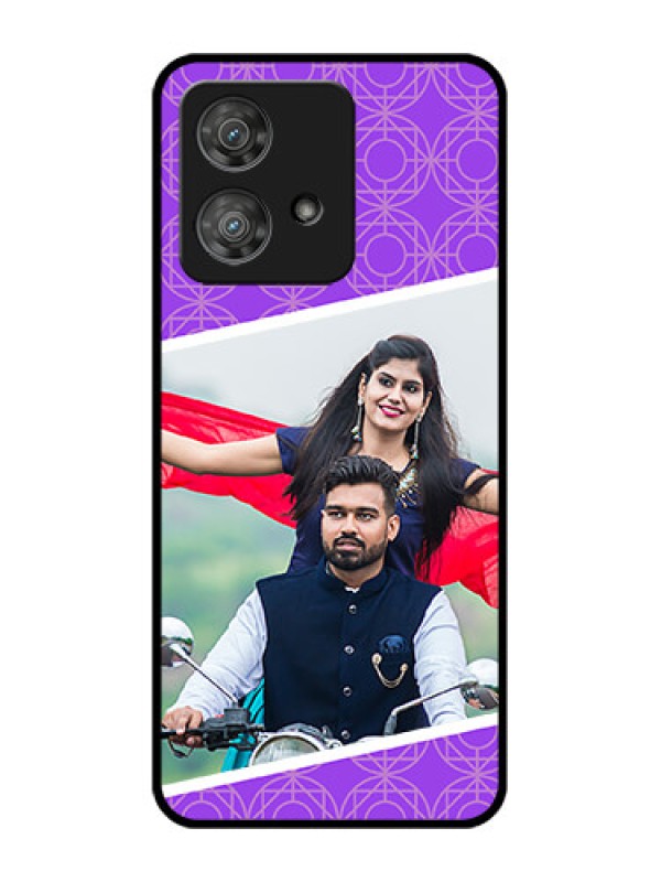 Custom Motorola Edge 40 Neo Custom Metal Phone CaseViolet Color Pattern Design