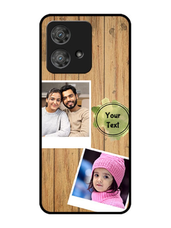 Custom Motorola Edge 40 Neo Custom Metal Phone CaseWooden Texture Design
