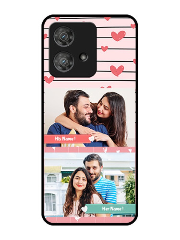 Custom Motorola Edge 40 Neo Custom Metal Phone CasePhoto With Heart Design
