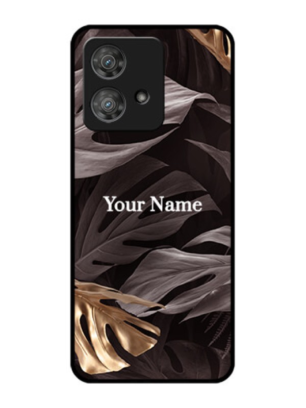 Custom Motorola Edge 40 Neo Custom Metal Phone CaseWild Leaves Digital Paint Design