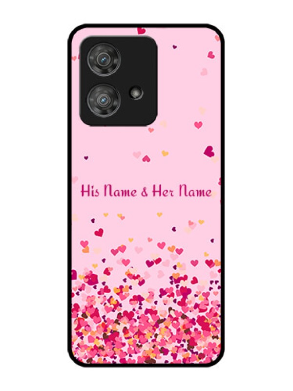 Custom Motorola Edge 40 Neo Custom Metal Phone CaseFloating Hearts Design