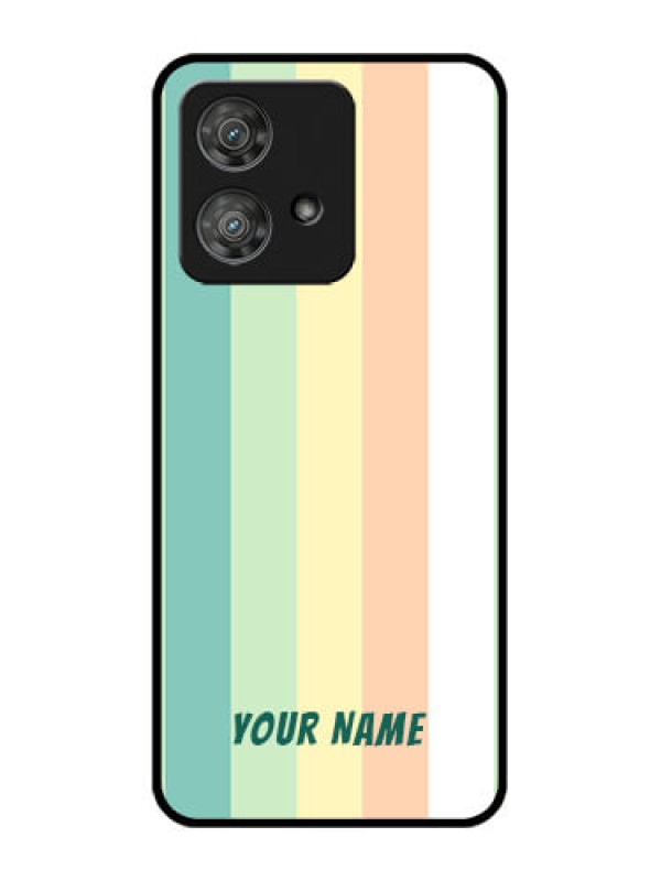 Custom Motorola Edge 40 Neo Custom Metal Phone CaseMulti - Colour Stripes Design
